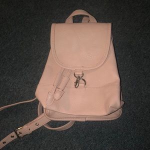 Free People- Pink Faux leather Backpack